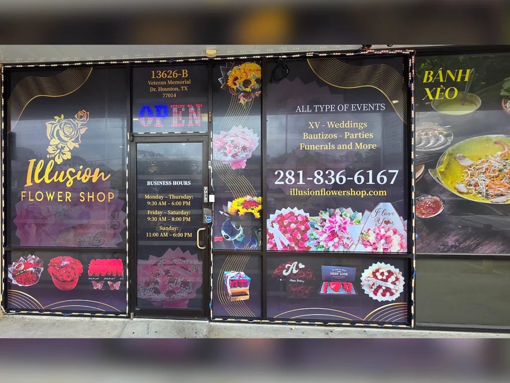 commercial-window-store-front-wrap-perforated-advertising-houston-flowers